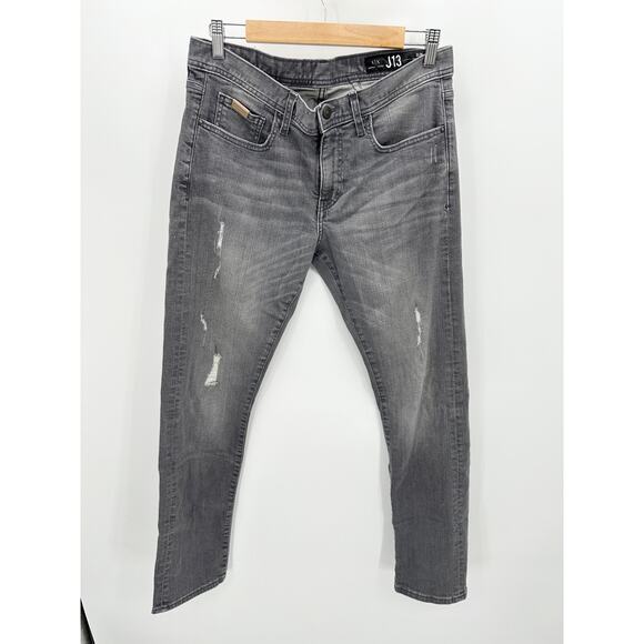 Armani Exchange J13 Slim Fit Stretch Grey Wash Cotton Blend Jeans Men's Size 32 - Picture 1 of 9